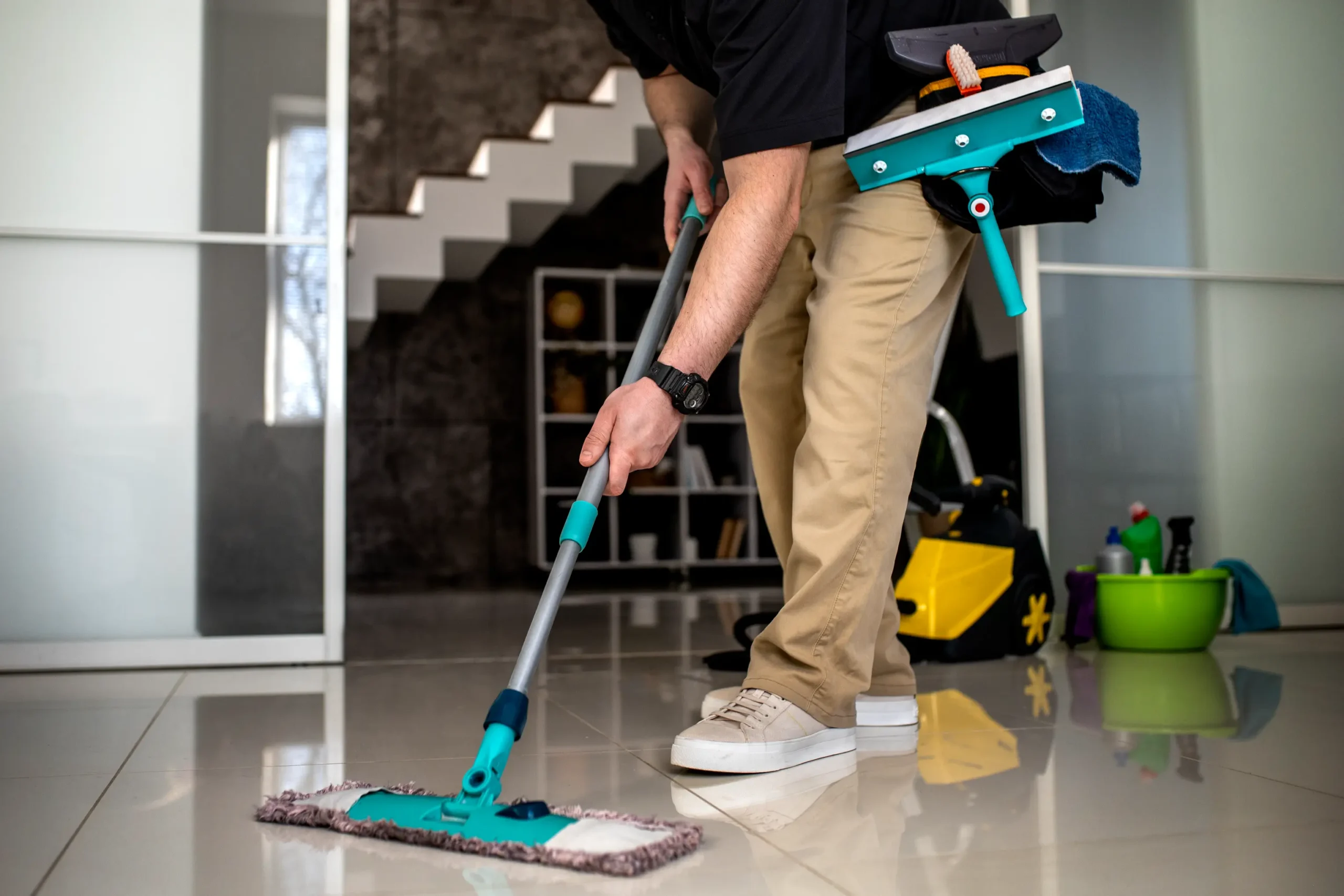 Tile floor cleaning service