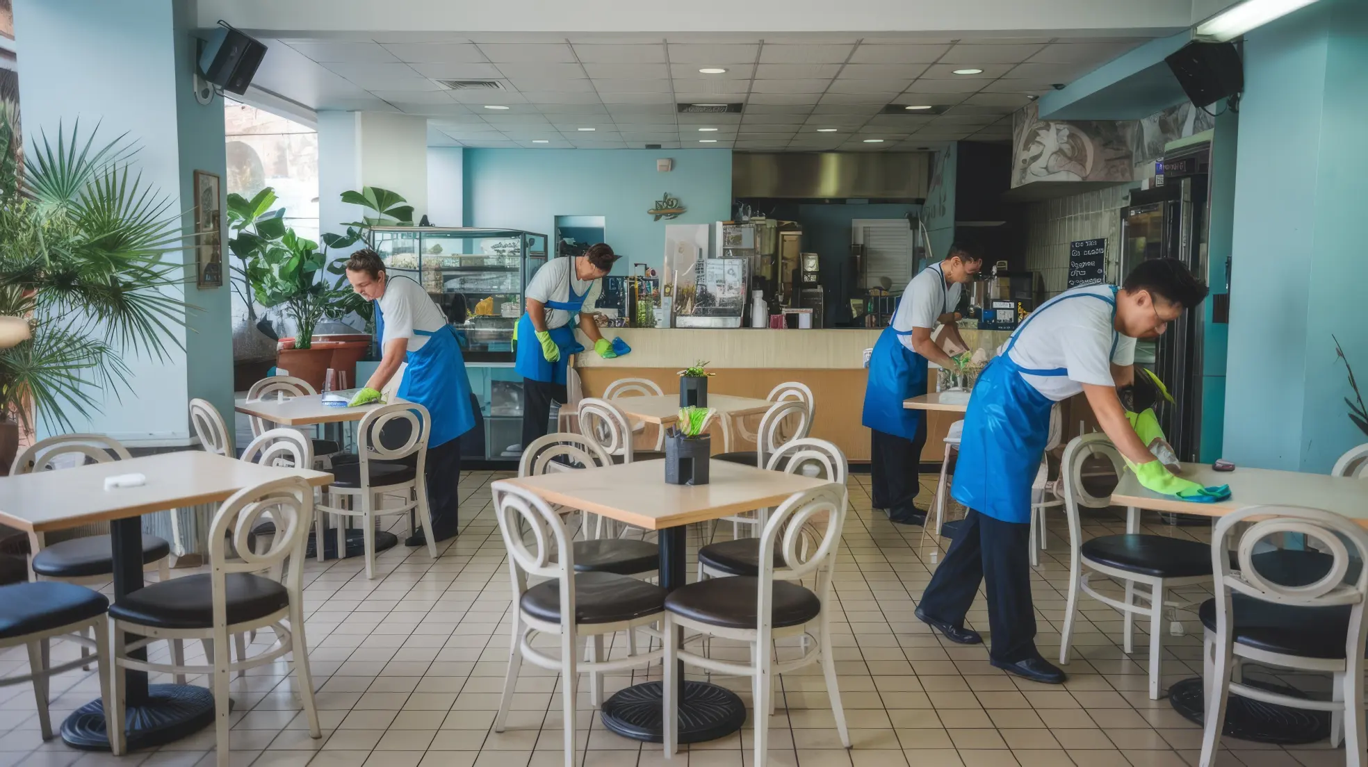 wters-cleaning-tables-cafe-before-opening