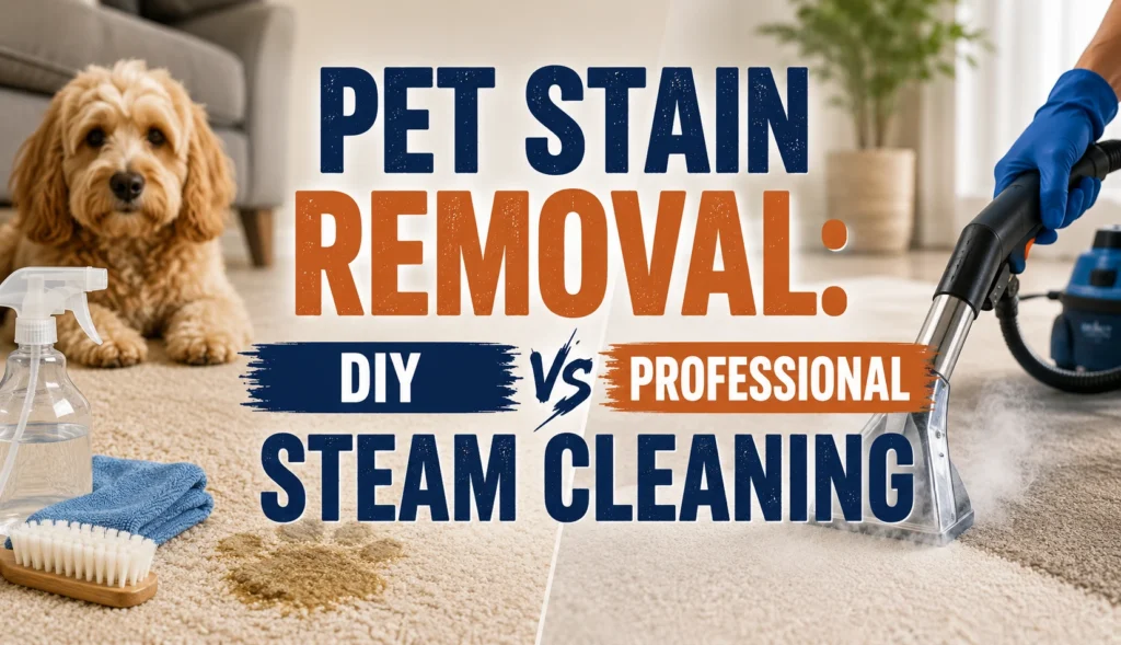 Pet Stain Removal: DIY vs Professional Steam Cleaning
